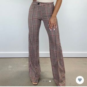 Pane 201 Plaid flare pants